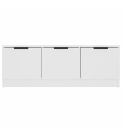 Meuble TV Blanc 102x35x36,5 cm Bois d'ingénierie