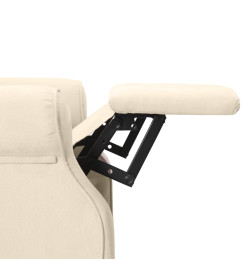 Fauteuil inclinable de massage Crème Tissu