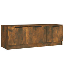 Meuble TV Chêne fumé 102x35x36,5 cm Bois d'ingénierie