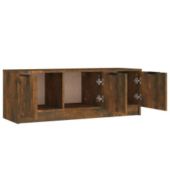 Meuble TV Chêne fumé 102x35x36,5 cm Bois d'ingénierie