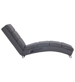 Chaise longue de massage Gris Similicuir