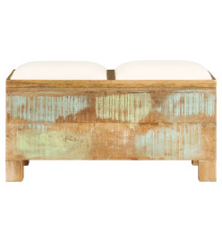 Banc de rangement Bois massif recyclé 80 x 40 x 40 cm