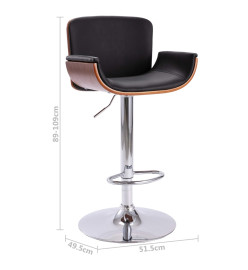 Tabouret de bar Noir Similicuir