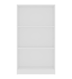 Bibliothèque 3 niveaux Blanc 60x24x109 cm Bois d'ingénierie