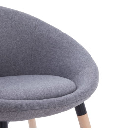 Chaise de salle à manger Gris clair Tissu