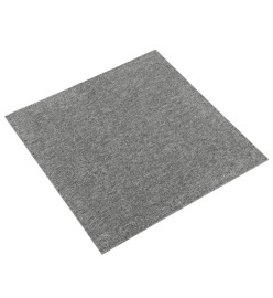 Dalles de tapis de sol 20 pcs 5 m² 50x50 cm Gris