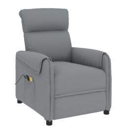 Fauteuil électrique de massage Gris clair Tissu