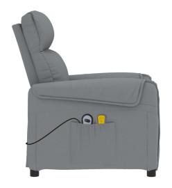 Fauteuil électrique de massage Gris clair Tissu