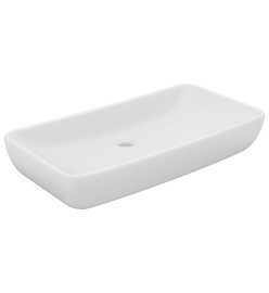 Lavabo de luxe rectangulaire Blanc mat 71x38 cm Céramique