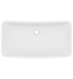 Lavabo de luxe rectangulaire Blanc mat 71x38 cm Céramique