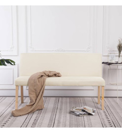 Banc 139,5 cm Crème Polyester