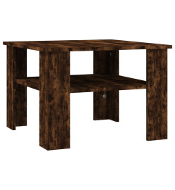 Table basse Chêne fumé 60x60x42 cm Bois d'ingénierie