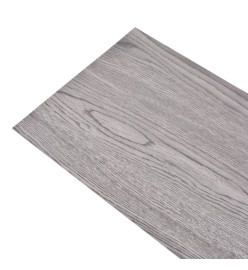 Planches de plancher PVC Non auto-adhésif 5,26m² 2mm Gris foncé