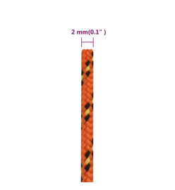 Corde de bateau Orange 2 mm 50 m Polypropylène