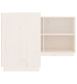 Bureau Blanc 110x50x75 cm Bois massif de pin