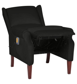 Fauteuil de massage inclinable Noir Velours