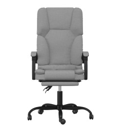 Fauteuil de massage inclinable de bureau Gris clair Tissu