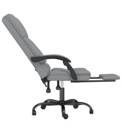 Fauteuil de massage inclinable de bureau Gris clair Tissu