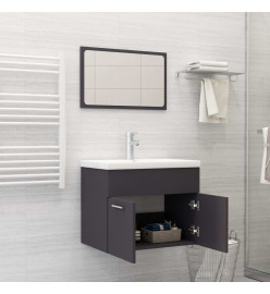 Ensemble de meubles de salle de bain 2 pcs Gris