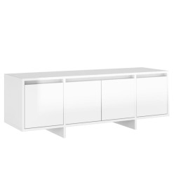 Meuble TV Blanc brillant 120x30x40,5 cm Aggloméré