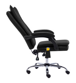 Chaise de bureau de massage Noir Similicuir