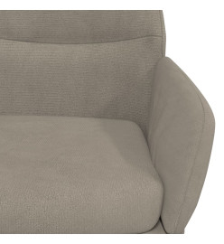 Chaise de relaxation Gris clair Velours