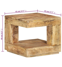 Table basse 45x45x40 cm Bois de manguier massif