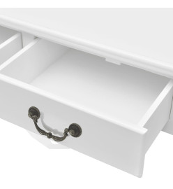 Table basse avec 4 tiroirs Blanc