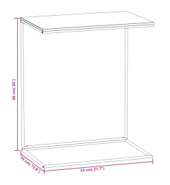 Table d'appoint Blanc 55x35x66 cm Bois d'ingénierie