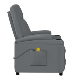 Fauteuil de massage Anthracite Similicuir