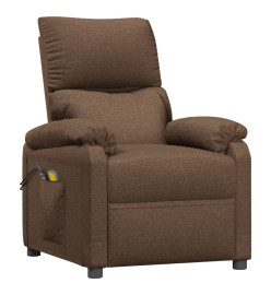 Fauteuil électrique de massage Marron Tissu