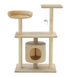 Arbre à chat avec griffoirs en sisal 95 cm Beige