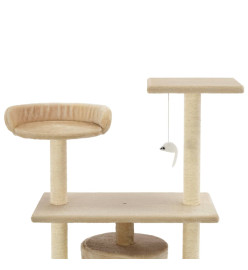 Arbre à chat avec griffoirs en sisal 95 cm Beige