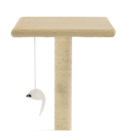 Arbre à chat avec griffoirs en sisal 95 cm Beige