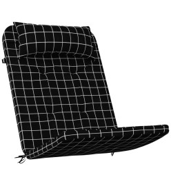 Coussins de chaise adirondack lot de 2 carreaux noir