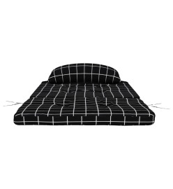 Coussins de chaise adirondack lot de 2 carreaux noir