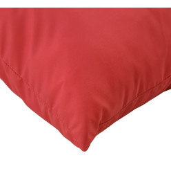 Coussins de palette 2 pcs rouge tissu