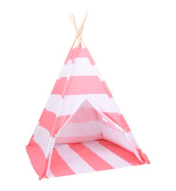 Tente tipi d'enfants et sac Peau de pêche Rayures 120x120x150cm