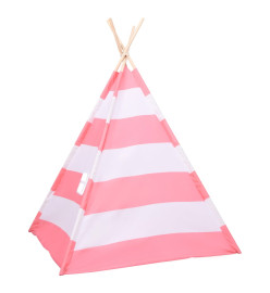 Tente tipi d'enfants et sac Peau de pêche Rayures 120x120x150cm