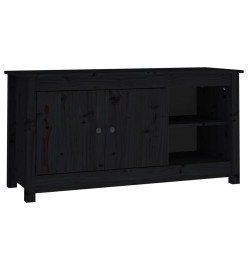 Meuble TV Noir 103x36,5x52 cm Bois de pin massif