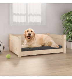 Lit pour chien 75,5x55,5x28 cm Bois massif de pin