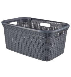 Curver Ensemble de paniers à linge Style 2x45 L Anthracite