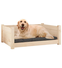 Lit pour chien 75,5x55,5x28 cm Bois massif de pin