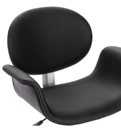 Chaise pivotante de bureau Noir Similicuir