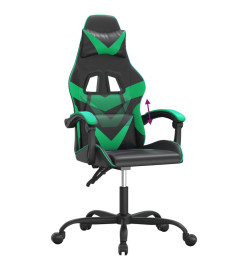 Chaise de jeu Noir et vert Similicuir