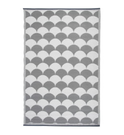 Esschert Design Tapis d'extérieur 180x121 cm Gris et blanc OC24