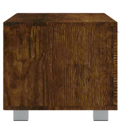 Meuble TV Chêne fumé 120x40,5x35 cm Bois d'ingénierie