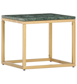 Table basse Vert 40x40x35 cm Pierre véritable et texture marbre