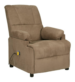 Fauteuil de massage Taupe Similicuir daim