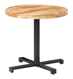 Table de bistro Ronde Ø80x75 cm Bois de manguier brut